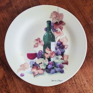 Vintage Royal Norfolk Dessert Plate Wine and Grapes Design